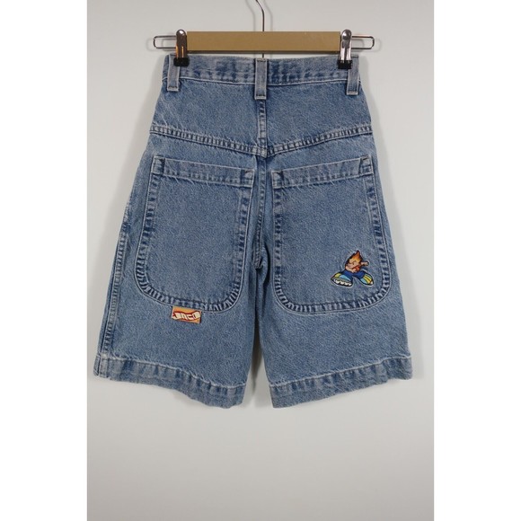 JNCO Jeans Shorts Flamehead Baggy Skater Y2k Youth 25 - Picture 6 of 9